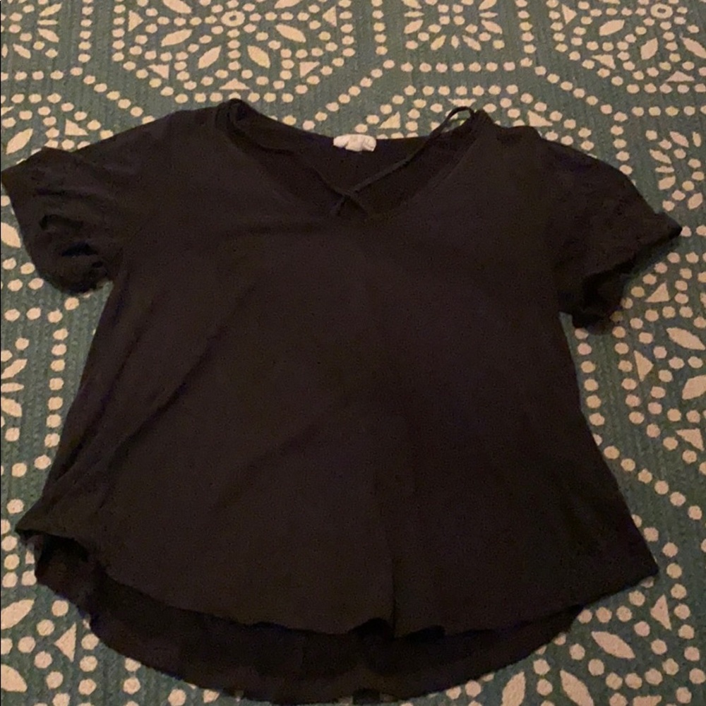 Sienna Sky Criss Cross Short Sleeve Top size Small